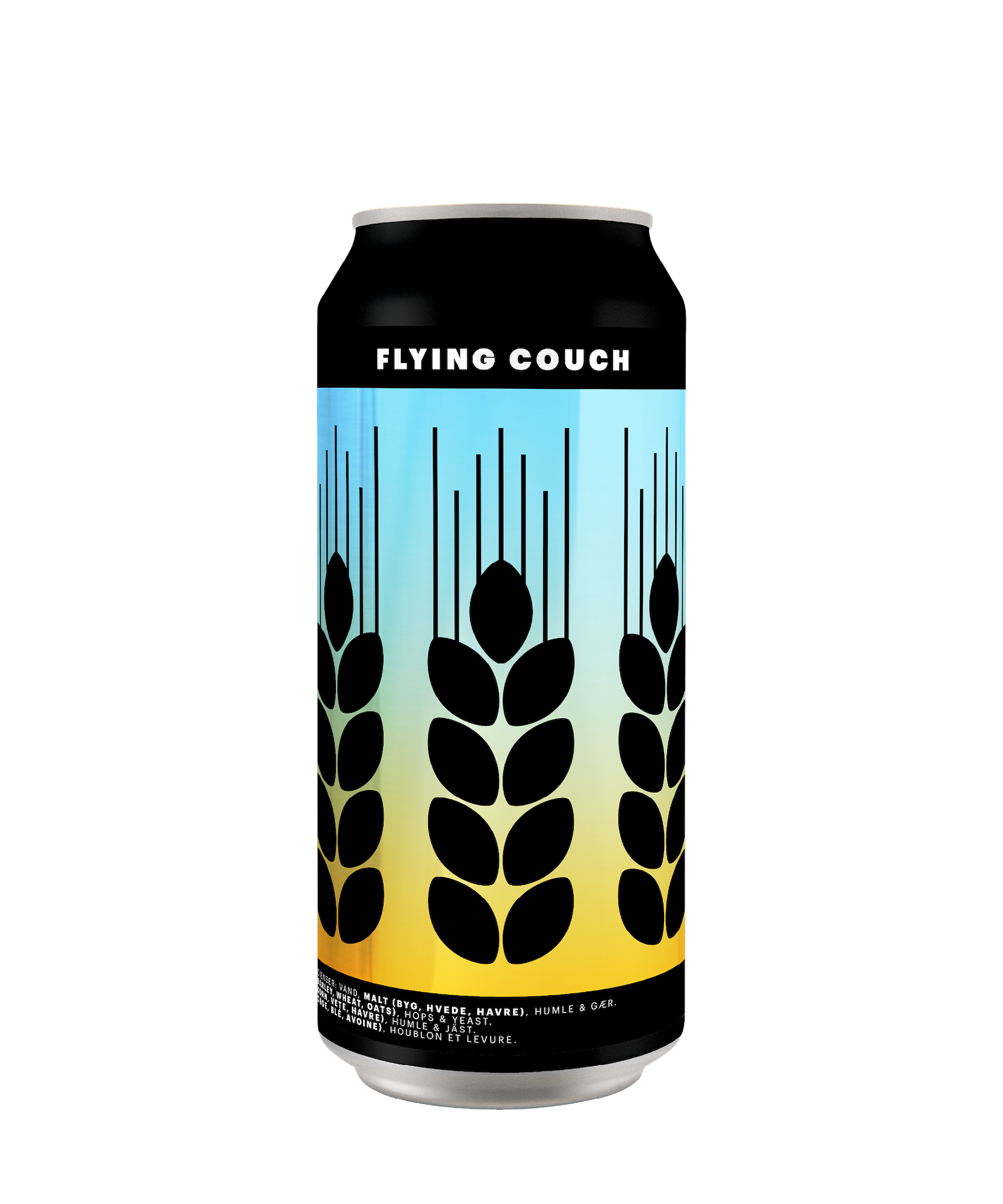 Stor Hvededag double IPA i 44 cl dåse fra Flying Couch Mikrobryggeri i København.