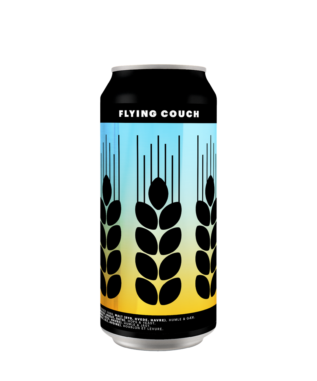 Stor Hvededag double IPA i 44 cl dåse fra Flying Couch Mikrobryggeri i København.