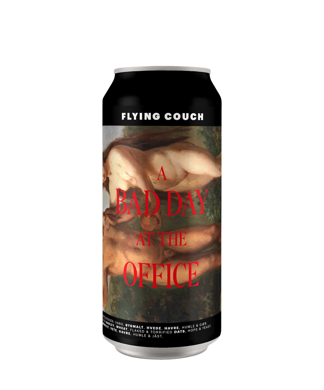 A Bad Day At The Office er en fed og saftig New England IPA brygget med Motueka, Nelson Sauvin & Nelson Sauvin Cold Pressed Hop Juice - craft beer fra Flying Couch i 44cl dåse.