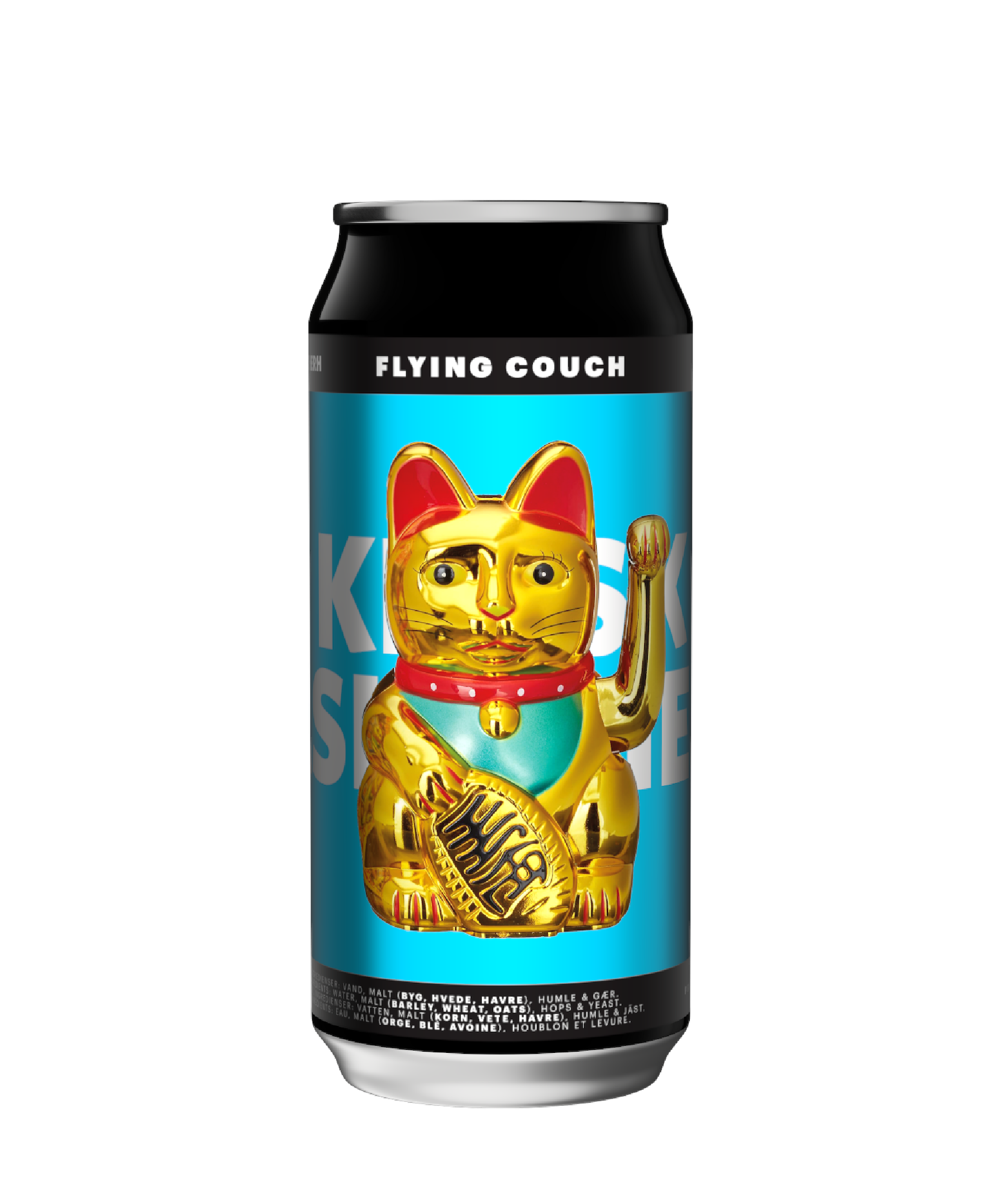 Kiosk Bashkherh er en frugtig og let hazy New England IPA – craft beer fra Flying Couch i 44cl dåse.