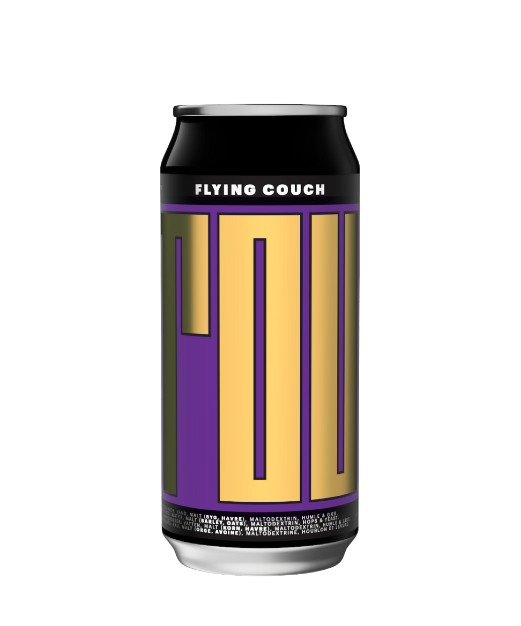 Stout Stout Stout er en tung, intens og fyldig mørk stout øl. Lag på lag af ristede noter, mørk chokolade og dyb karamel møder et strejf af røg fra bøgerøget malt - craft beer 44 CL dåse Flying Couch.